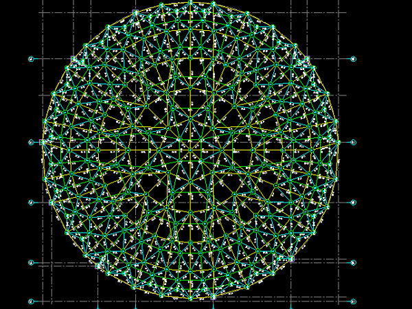 湖北明光正元广场圆形网架