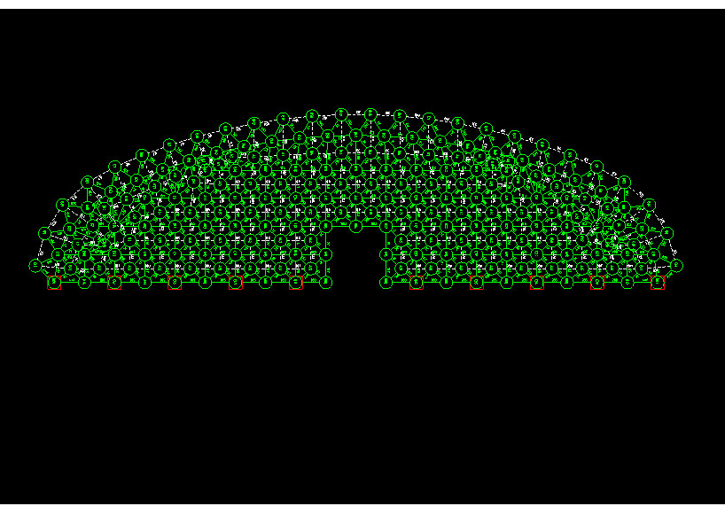 湖北锡林浩特91跨，1000米长干煤棚网架设计